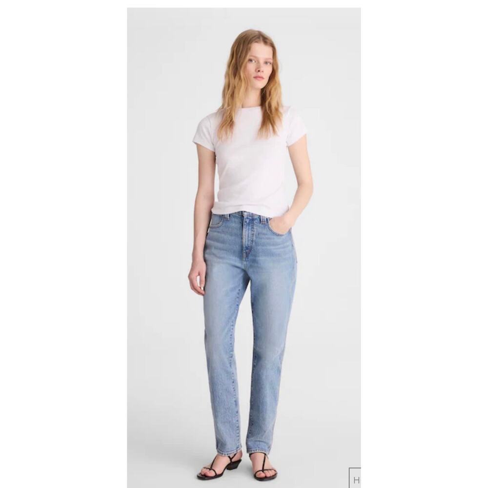 Madewell Perfect Vintage Straight Jeans High Rise Light Wash Size 25 NWOT